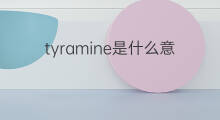 tyramine是什么意思 tyramine的中文翻译、读音、例句