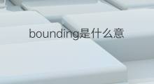 bounding是什么意思 bounding的中文翻译、读音、例句
