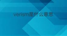 verism是什么意思 verism的中文翻译、读音、例句