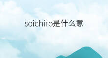 soichiro是什么意思 soichiro的中文翻译、读音、例句