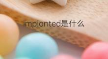implanted是什么意思 implanted的中文翻译、读音、例句
