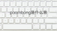 paombong是什么意思 paombong的中文翻译、读音、例句
