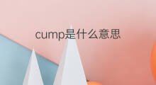 cump是什么意思 cump的中文翻译、读音、例句