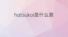 hatsukoi是什么意思 hatsukoi的中文翻译、读音、例句