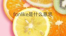 fanlike是什么意思 fanlike的中文翻译、读音、例句