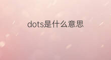 dots是什么意思 dots的中文翻译、读音、例句