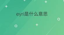 eyri是什么意思 eyri的中文翻译、读音、例句
