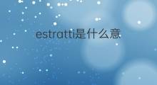 estratti是什么意思 estratti的中文翻译、读音、例句