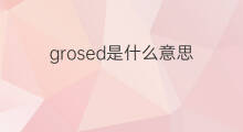 grosed是什么意思 grosed的中文翻译、读音、例句