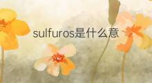 sulfuros是什么意思 sulfuros的中文翻译、读音、例句
