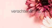 verachten是什么意思 verachten的中文翻译、读音、例句