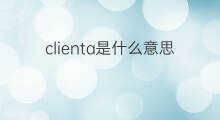 clienta是什么意思 clienta的中文翻译、读音、例句