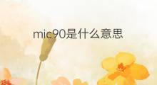 mic90是什么意思 mic90的中文翻译、读音、例句