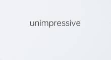 unimpressive是什么意思 unimpressive的中文翻译、读音、例句