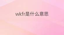 wkfr是什么意思 wkfr的中文翻译、读音、例句