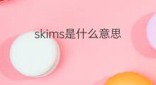skims是什么意思 skims的中文翻译、读音、例句