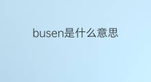 busen是什么意思 busen的中文翻译、读音、例句