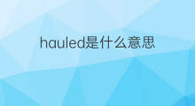 hauled是什么意思 hauled的中文翻译、读音、例句