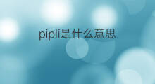 pipli是什么意思 pipli的中文翻译、读音、例句