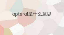 apteral是什么意思 apteral的中文翻译、读音、例句