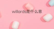 willards是什么意思 willards的中文翻译、读音、例句
