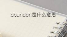 abundan是什么意思 abundan的中文翻译、读音、例句