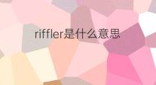 riffler是什么意思 riffler的中文翻译、读音、例句
