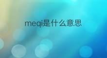 meqi是什么意思 meqi的中文翻译、读音、例句