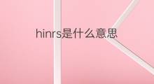 hinrs是什么意思 hinrs的中文翻译、读音、例句