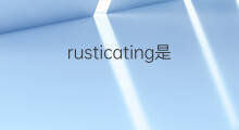 rusticating是什么意思 rusticating的中文翻译、读音、例句