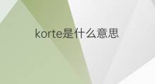 korte是什么意思 korte的中文翻译、读音、例句