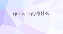 gnawingly是什么意思 gnawingly的中文翻译、读音、例句