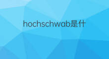 hochschwab是什么意思 hochschwab的中文翻译、读音、例句