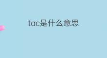 tac是什么意思 tac的中文翻译、读音、例句