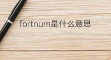 fortnum是什么意思 fortnum的中文翻译、读音、例句
