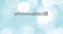 whitewashed是什么意思 whitewashed的中文翻译、读音、例句