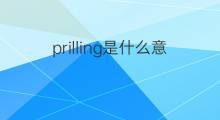 prilling是什么意思 prilling的中文翻译、读音、例句