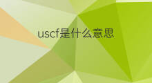 uscf是什么意思 uscf的中文翻译、读音、例句