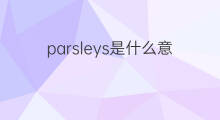 parsleys是什么意思 parsleys的中文翻译、读音、例句