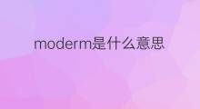 moderm是什么意思 moderm的中文翻译、读音、例句