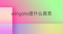 wingate是什么意思 wingate的中文翻译、读音、例句