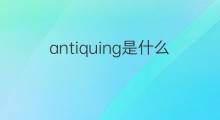 antiquing是什么意思 antiquing的中文翻译、读音、例句