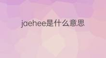 jaehee是什么意思 jaehee的中文翻译、读音、例句