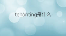 tenanting是什么意思 tenanting的中文翻译、读音、例句
