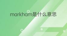 markham是什么意思 markham的中文翻译、读音、例句