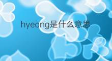 hyeong是什么意思 hyeong的中文翻译、读音、例句