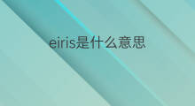 eiris是什么意思 eiris的中文翻译、读音、例句