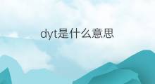 dyt是什么意思 dyt的中文翻译、读音、例句