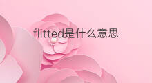 flitted是什么意思 flitted的中文翻译、读音、例句