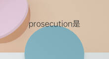 prosecution是什么意思 prosecution的中文翻译、读音、例句